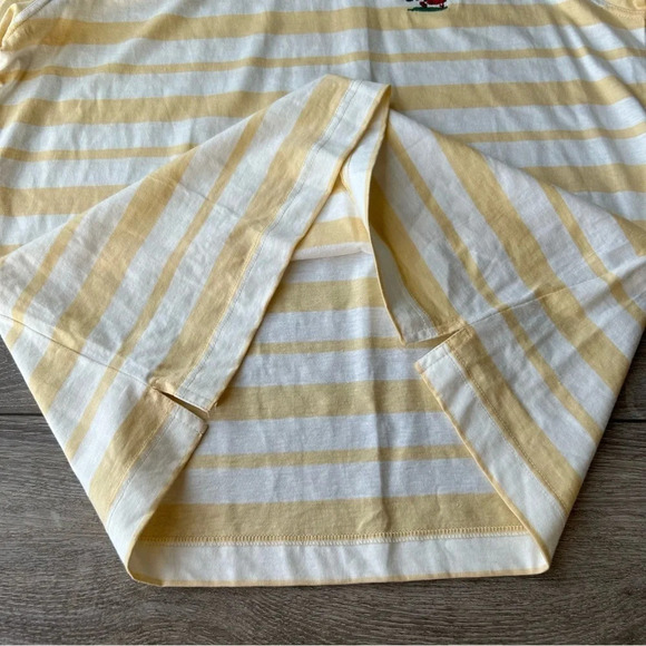 Vintage Tail Baby Yellow Striped Golf Embroidery Relaxed Fit Cotton Short Sleeve - Picture 9 of 12